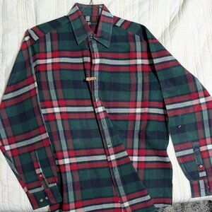 R&R Casuals Men’s Plaid Button-Down Shirt – Size L